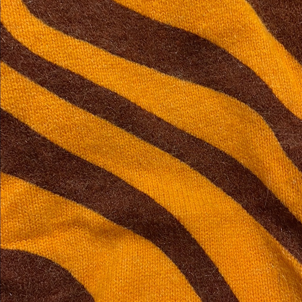 Zara Brown and Orange Striped Sweater